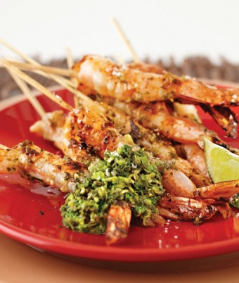 Coriander Peppercorn and Lime Prawns with Zesty Fresh Coriander and Lime Dressing