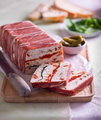 Chicken, Roasted Peppers and Sun Dried Tomatoes Terrine