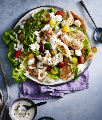 Fattoush and Chicken Warm Salad Recipe