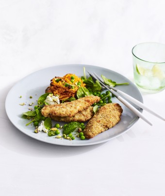 Chicken Breast Strips with Sweet Potato Rosti