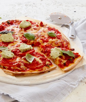 Margherita Pizza with Pesto Ricotta