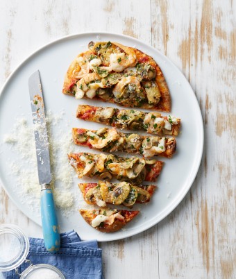 Prawn and Mushroom Pizza Bread Fingers