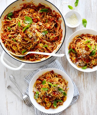 Spaghetti Bolognese Recipe using mushrooms