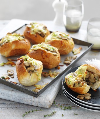 Easy Mushroom and Cheese Melt Rolls Recipe