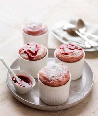 Hot Raspberry Souffles