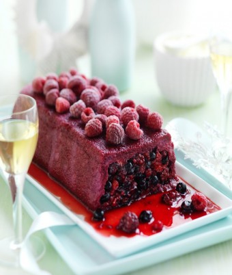 Summer Berry Pudding with Mascarpone Cream