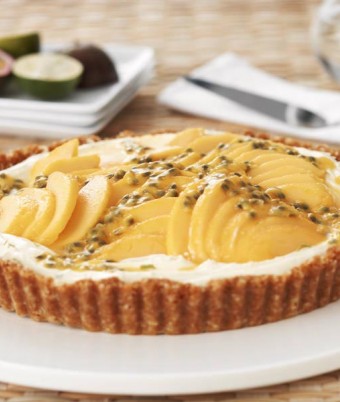 Lime Mascarpone and Mango Tart