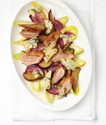 Warm Duck, Honeyed Pear and Blue Salad
