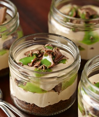 Peppermint Cheesecake in a glass recipe idea from Cadbury Kitchen