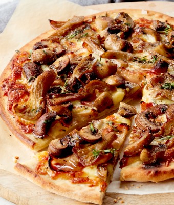 Mixed Mushrooms and Pancetta Pizza