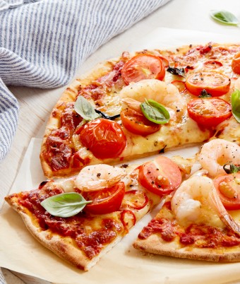 Chilli Prawn and Tomato Pizza