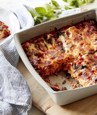 Ricotta, Lemon and Mozzarella Cannelloni Bake