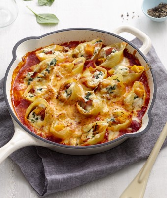 Baked pumpkin, Spinach and Ricotta Pasta Bake Recipe 