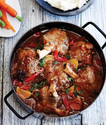 Slow cooked Lamb Shanks with Asian flavours