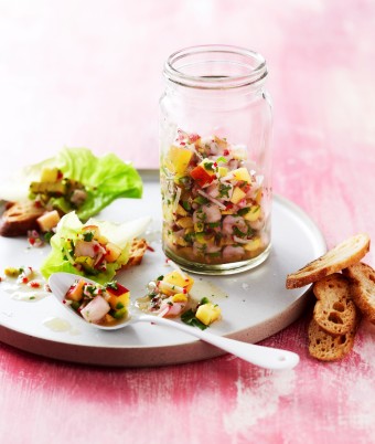 White Fish and Nectarine Ceviche