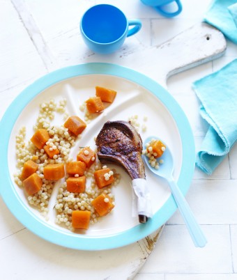 Lamb Cutlets with Sweet Potato and Pearl Couscous