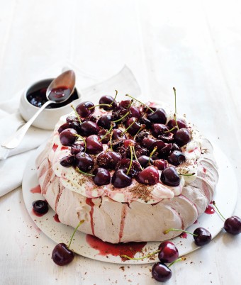 Cherry and Chocolate Pavlova