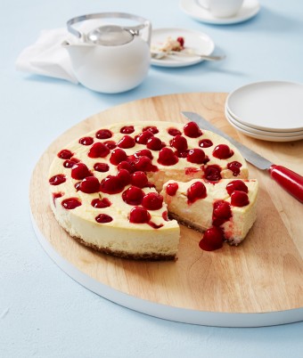 Coconut Cherry Cheesecake