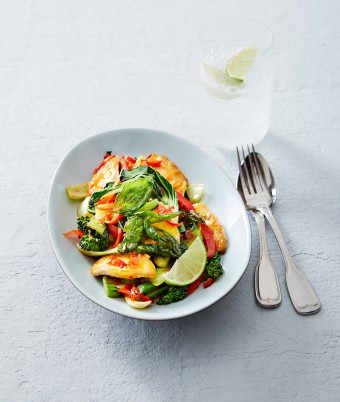 Coconut Chicken Stir Fry with Sweet basil and Chilli