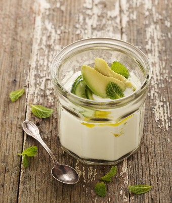Yoghurt with Avocado, Cucumber and Mint