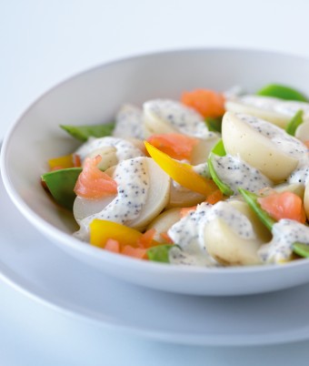 Salmon and Potato Salad with Lemon Poppy Seed Dressing