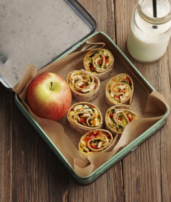 Baked Chicken and Cheese Tortilla Pinwheels