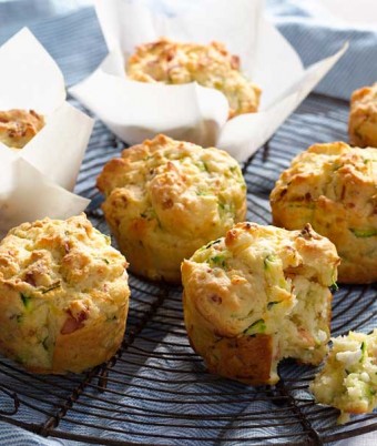 Bacon, Fetta & Zucchini Muffin Recipe