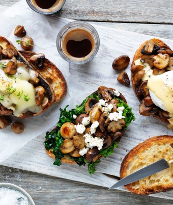 Easy and delicious mushroom and on toast recipe, three different ways, 