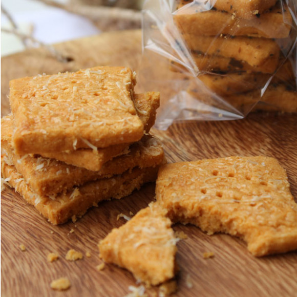 Cheesy smoked paprika short bread Recipe myfoodbook