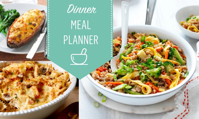 This easy to follow weekly dinner meal plan is full of easy dinner recipes and delicious dessert recipes. 