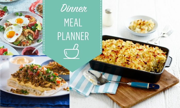 Enjoy an easy to follow weekly dinner meal plan, full of easy dinner recipes and two tasty dessert recipes.
