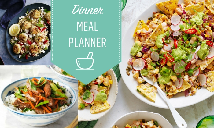 This easy to follow weekly dinner meal is full of seven easy dinner recipes and two easy dessert recipes. 