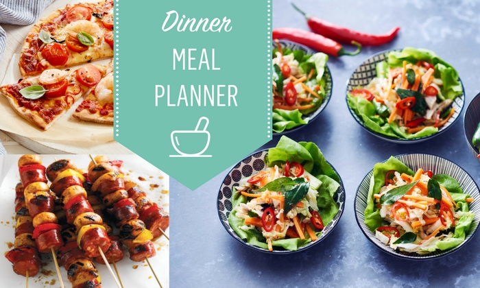 This easy to follow weekly dinner meal is full of seven easy dinner recipes and two easy dessert recipes. 