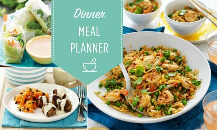 Dinner meal plan ideas for weeknights