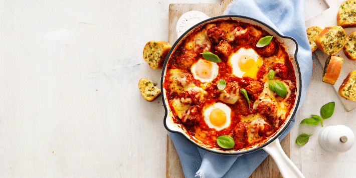 Italian Meatballs with Eggs by Australian Eggs