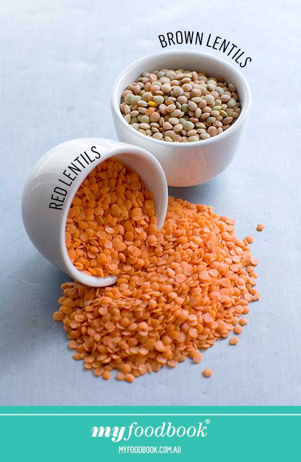Red Lentils and Brown Lentils