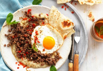 Baba Ghanoush Recipe with Spiced Lamb and Eggs World Egg Day 2020