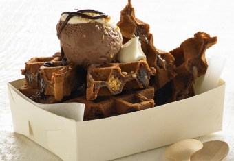 Milk Chocolate and Peanut Butter Waffle