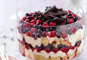 Berry, Chocolate Panettone Trifle