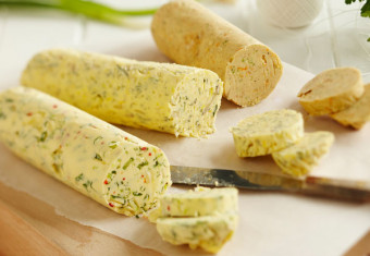 Three Flavoured butters with herbs for roasting Chicken or Turkey