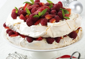 Aussie Pavlova Layer Cake with Red Berries