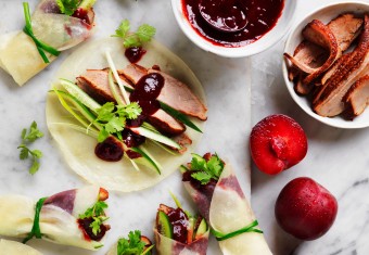 Duck pancakes with plum sauce recipe made from scratch