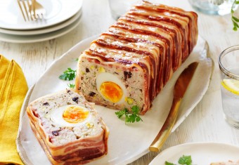 Chicken and pork mince terrine recipe with egg centre 