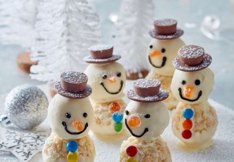 White Chocolate Crackle Snowmen Recipe