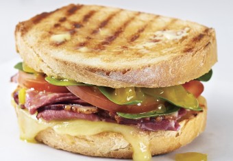 Roast Beef, Pickles & Cheese Toasted Sandwich