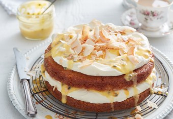 Vanilla Cake recipe with Passionfruit Curd recipe