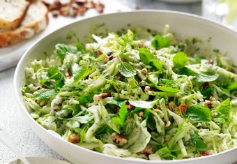 Fennel, Apple and Cabbage Slaw with Green Mayonnaise recipe