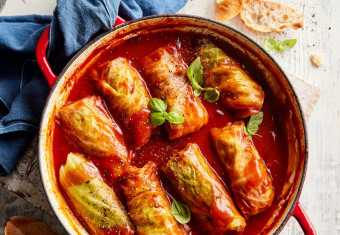 Vegetarian Cabbage Rolls in tomato soup recipe