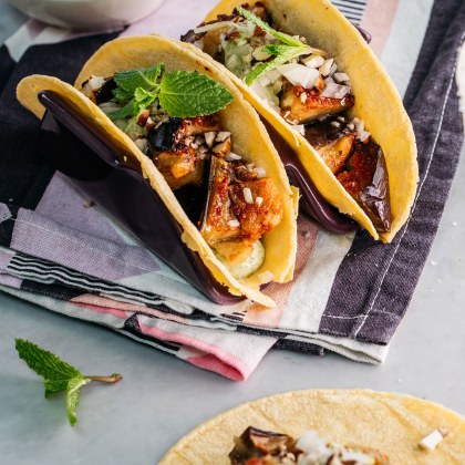 Charred Eggplant Tacos