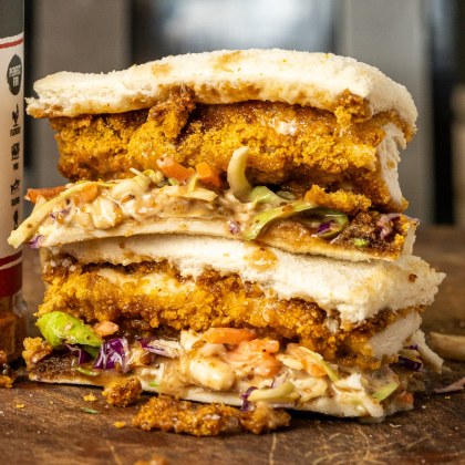 Air Fryer Japanese Chicken Schnitzel Sando